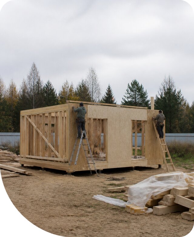 Проектирование и монтаж сборного домика под ключ в Кемерово